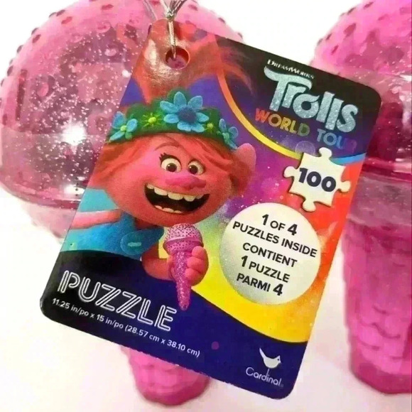 2 Trolls World Tour Puzzle 100 Pc Microphone Shape - Picture 2 of 5